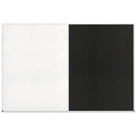 United Visual Products Enclosed Corkboard, 1 Door, 24"x36", 4" Fra UV3408-WHITE-MEDGRY